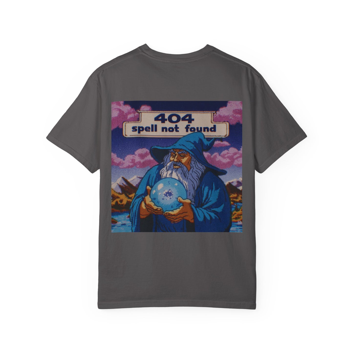 404 Spell Not Found T-shirt, Well of Fables Design