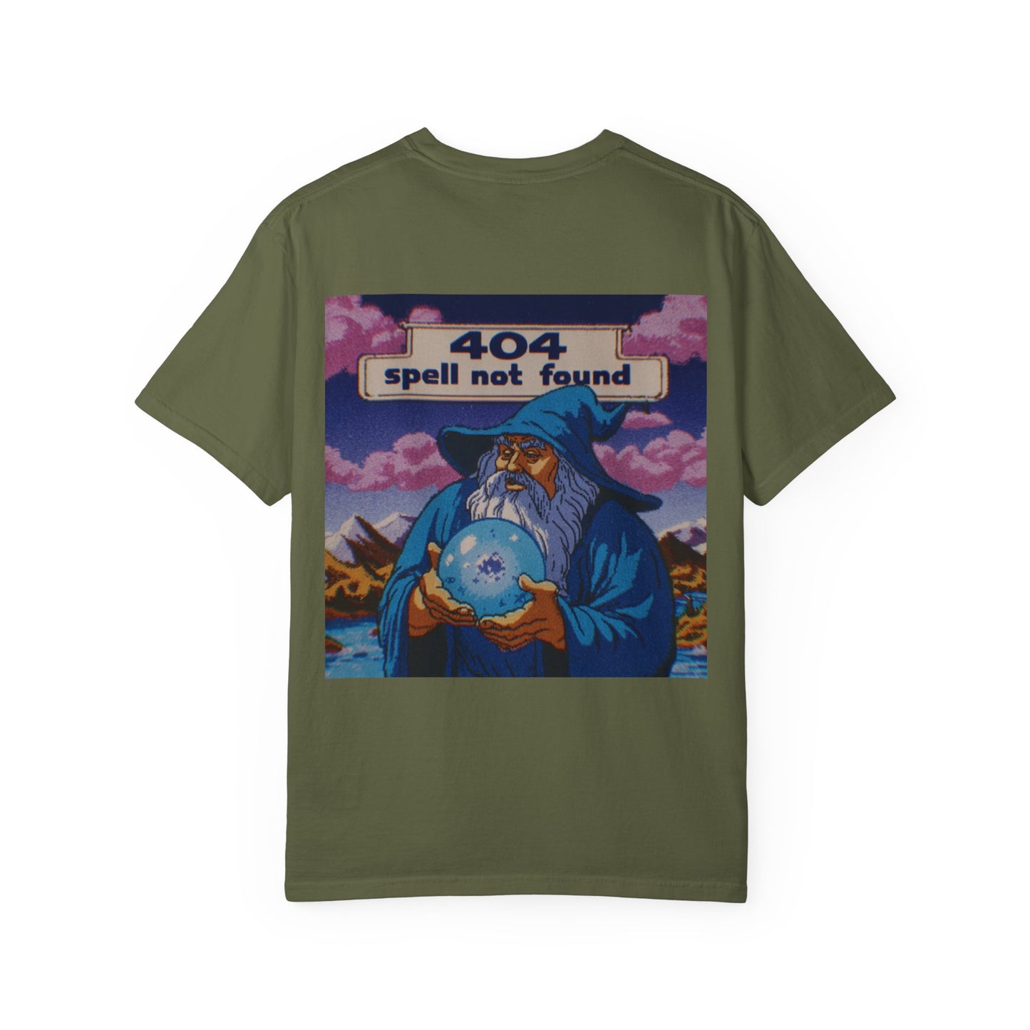 404 Spell Not Found T-shirt, Well of Fables Design