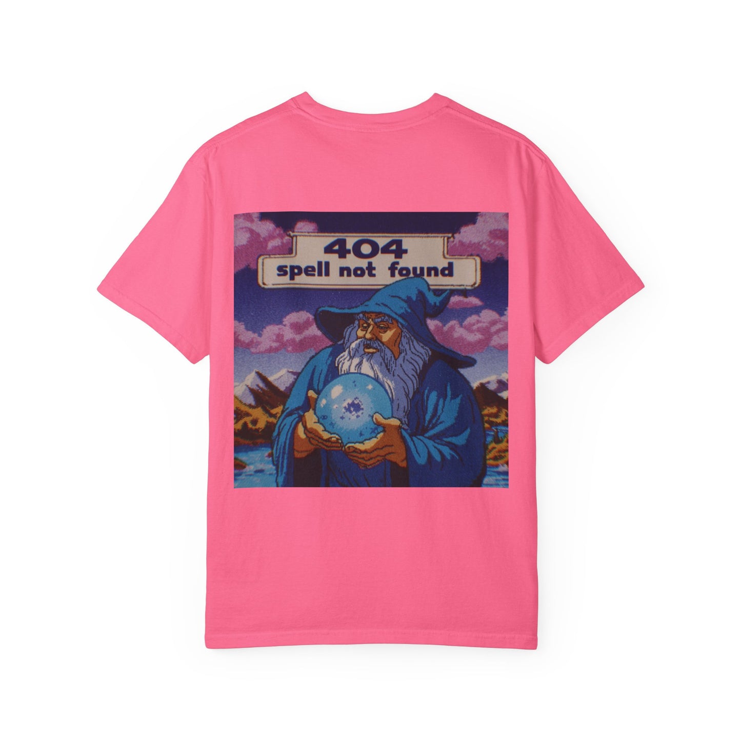 404 Spell Not Found T-shirt, Well of Fables Design