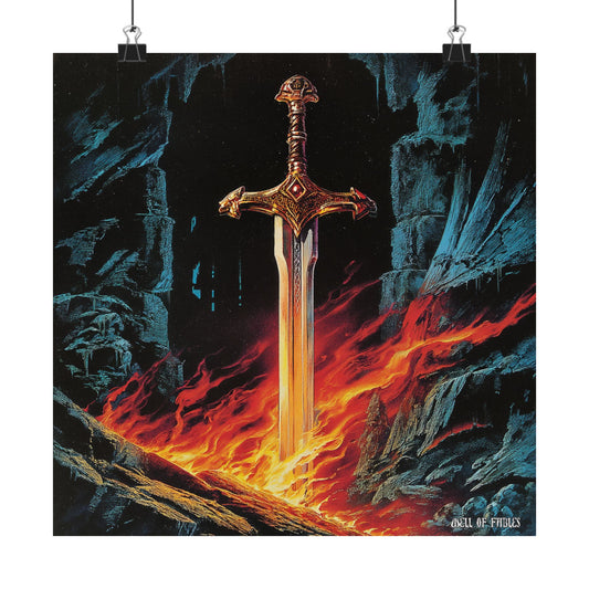 Flaming Sword Poster